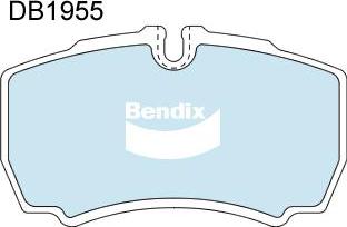Bendix-AU DB1955 EURO+ - Тормозные колодки, дисковые, комплект autosila-amz.com