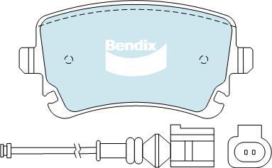 Bendix-AU DB1956 HD - Тормозные колодки, дисковые, комплект autosila-amz.com