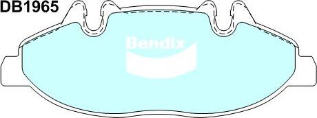 Bendix-AU DB1965 HD - Тормозные колодки, дисковые, комплект autosila-amz.com