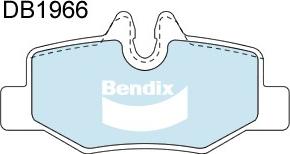 Bendix-AU DB1966 HD - Тормозные колодки, дисковые, комплект autosila-amz.com