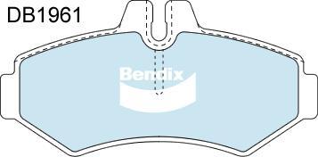 Bendix-AU DB1961 HD - Тормозные колодки, дисковые, комплект autosila-amz.com