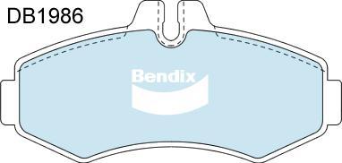 Bendix-AU DB1986 HD - Тормозные колодки, дисковые, комплект autosila-amz.com