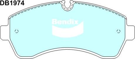 Bendix-AU DB1974 HD - Тормозные колодки, дисковые, комплект autosila-amz.com