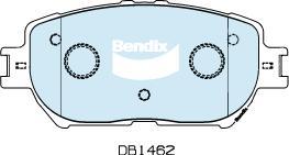 Bendix-AU DB1462 GCT - Тормозные колодки, дисковые, комплект autosila-amz.com