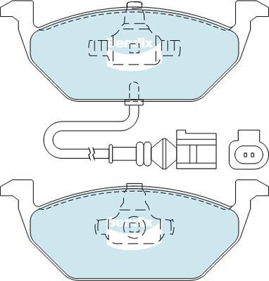 Bendix-AU DB1405 GCT - Тормозные колодки, дисковые, комплект autosila-amz.com