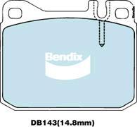 Bendix-AU DB143 HD - Тормозные колодки, дисковые, комплект autosila-amz.com