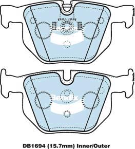 Bendix-AU DB1694 EURO+ - Тормозные колодки, дисковые, комплект autosila-amz.com