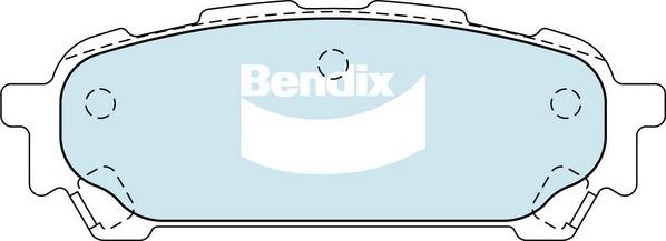 Bendix-AU DB1672 ULT - Тормозные колодки, дисковые, комплект autosila-amz.com