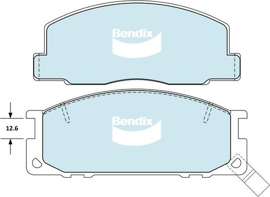 Bendix-AU DB1122W HD - Тормозные колодки, дисковые, комплект autosila-amz.com