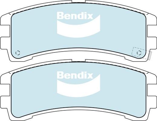 Bendix-AU DB1175 -4WD - Тормозные колодки, дисковые, комплект autosila-amz.com