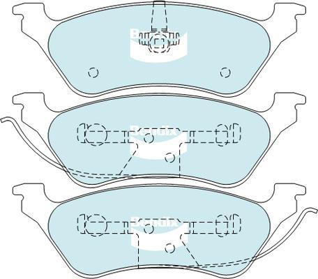 Bendix-AU DB1853 HD - Тормозные колодки, дисковые, комплект autosila-amz.com