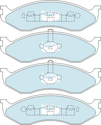 Bendix-AU DB1311 -4WD - Тормозные колодки, дисковые, комплект autosila-amz.com