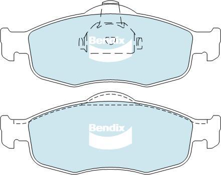 Bendix-AU DB1299 GCT - Тормозные колодки, дисковые, комплект autosila-amz.com