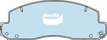 Bendix-AU DB1293 HD - Тормозные колодки, дисковые, комплект autosila-amz.com