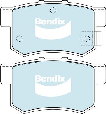 Bendix-AU DB1265 GCT - Тормозные колодки, дисковые, комплект autosila-amz.com
