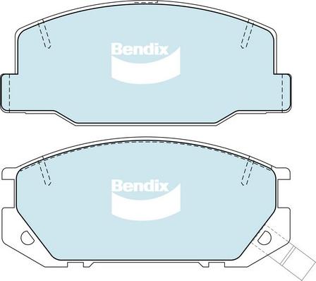Bendix-AU DB1208 GCT - Тормозные колодки, дисковые, комплект autosila-amz.com