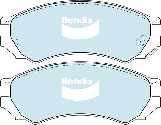Bendix-AU DB1214 GCT - Тормозные колодки, дисковые, комплект autosila-amz.com
