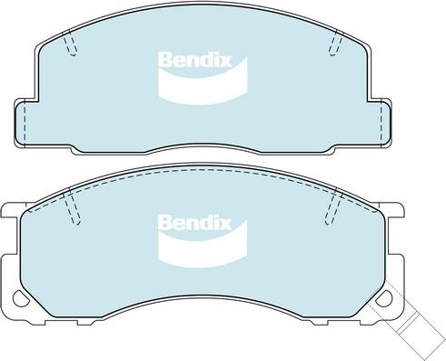 Bendix-AU DB1215 -4WD - Тормозные колодки, дисковые, комплект autosila-amz.com