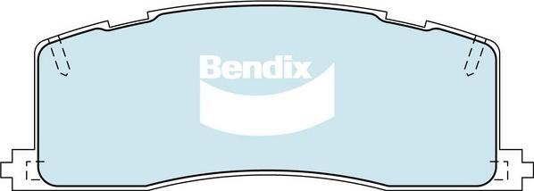 Bendix-AU DB1213 -4WD - Тормозные колодки, дисковые, комплект autosila-amz.com