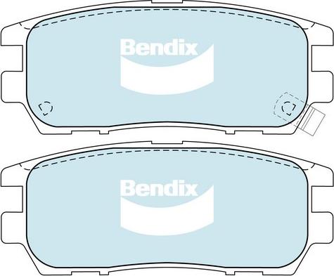 Bendix-AU DB1231 -4WD - Тормозные колодки, дисковые, комплект autosila-amz.com