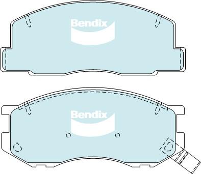 Bendix-AU DB1276 -4WD - Тормозные колодки, дисковые, комплект autosila-amz.com