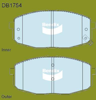 Bendix-AU DB1754 GCT - Тормозные колодки, дисковые, комплект autosila-amz.com