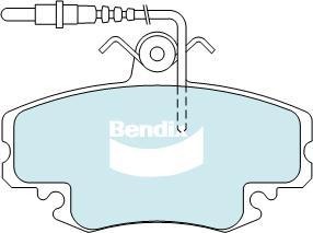 Bendix-AU DB1711 GCT - Тормозные колодки, дисковые, комплект autosila-amz.com