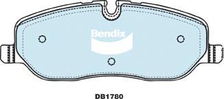 Bendix-AU DB1780 -4WD - Тормозные колодки, дисковые, комплект autosila-amz.com