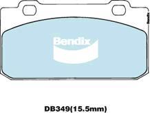 Bendix-AU DB349 GCT - Тормозные колодки, дисковые, комплект autosila-amz.com