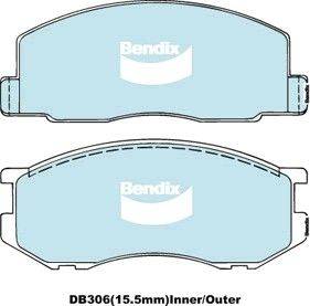 Bendix-AU DB306 -4WD - Тормозные колодки, дисковые, комплект autosila-amz.com