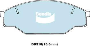 Bendix-AU DB318 -4WD - Тормозные колодки, дисковые, комплект autosila-amz.com