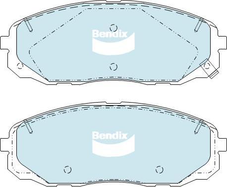 Bendix-AU DB2454 HD - Тормозные колодки, дисковые, комплект autosila-amz.com