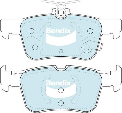 Bendix-AU DB2406 GCT - Тормозные колодки, дисковые, комплект autosila-amz.com