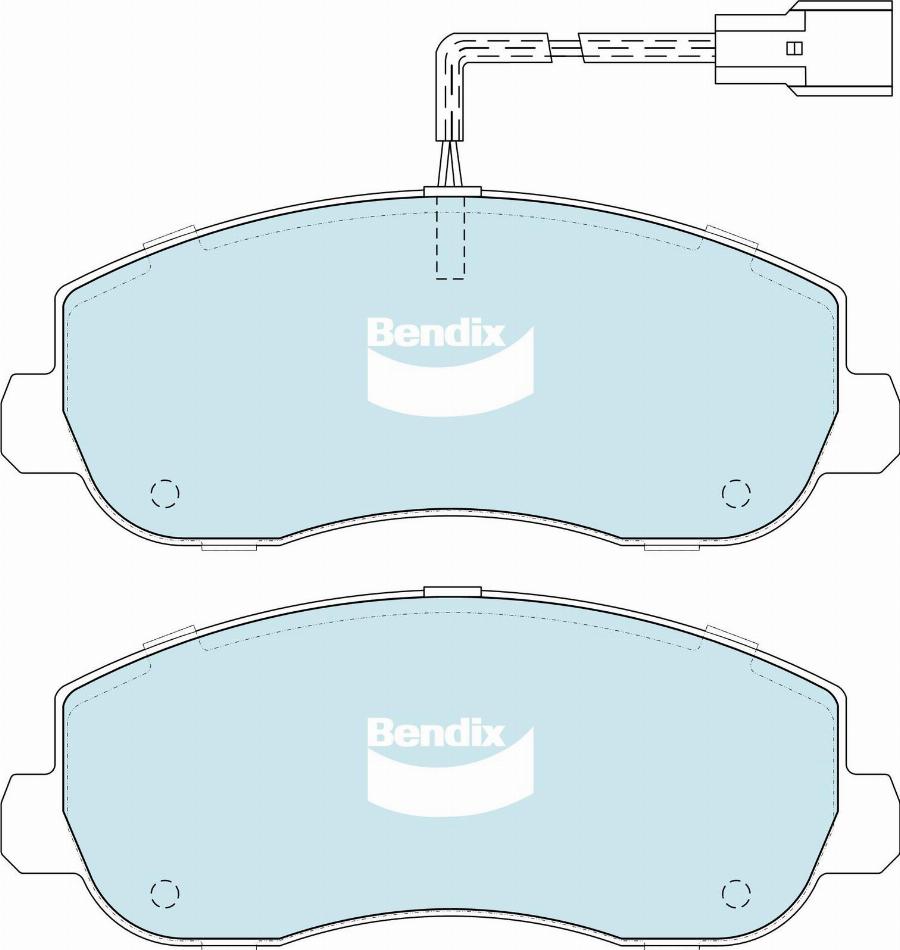 Bendix-AU DB2476 HD - Тормозные колодки, дисковые, комплект autosila-amz.com