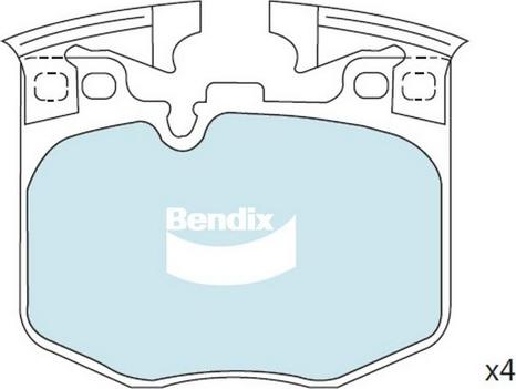 Bendix-AU DB2545 EURO+ - Тормозные колодки, дисковые, комплект autosila-amz.com