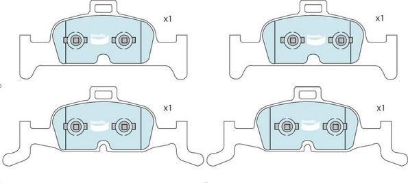 Bendix-AU DB2508 EURO+ - Тормозные колодки, дисковые, комплект autosila-amz.com