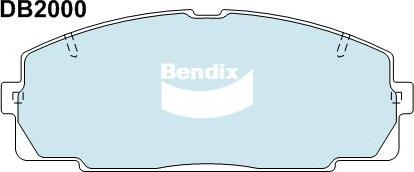 Bendix-AU DB2000 HD - Тормозные колодки, дисковые, комплект autosila-amz.com