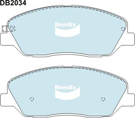 Bendix-AU DB2034 GCT - Тормозные колодки, дисковые, комплект autosila-amz.com