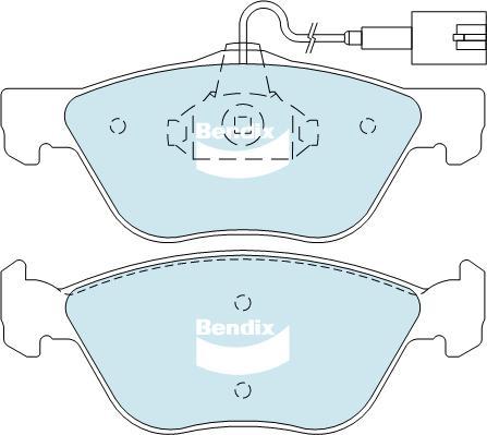 Bendix-AU DB2037 EURO+ - Тормозные колодки, дисковые, комплект autosila-amz.com