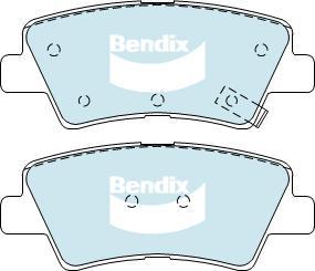 Bendix-AU DB2076 GCT - Тормозные колодки, дисковые, комплект autosila-amz.com