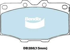 Bendix-AU DB288 -4WD - Тормозные колодки, дисковые, комплект autosila-amz.com