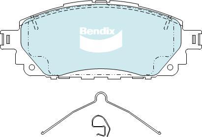 Bendix-AU DB2396 HD - Тормозные колодки, дисковые, комплект autosila-amz.com