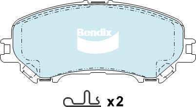 Bendix-AU DB2345 -4WD - Тормозные колодки, дисковые, комплект autosila-amz.com