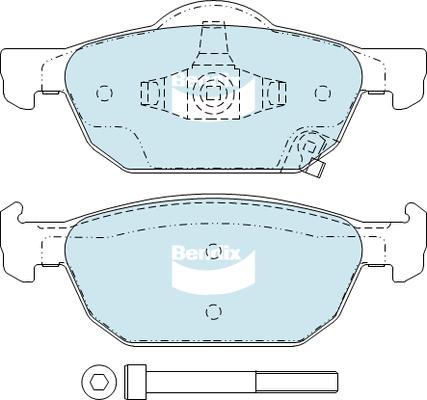 Bendix-AU DB2308 GCT - Тормозные колодки, дисковые, комплект autosila-amz.com