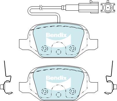 Bendix-AU DB2381 EURO+ - Тормозные колодки, дисковые, комплект autosila-amz.com