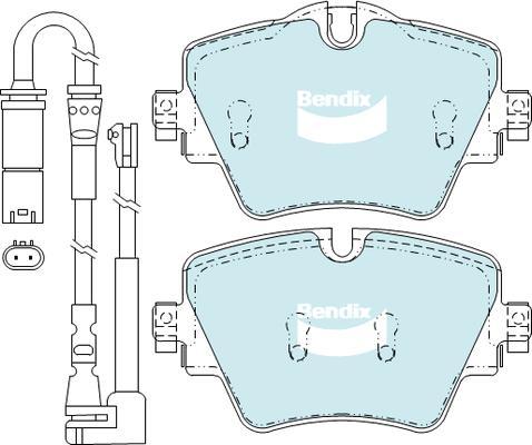 Bendix-AU DB2377 EURO+ - Тормозные колодки, дисковые, комплект autosila-amz.com
