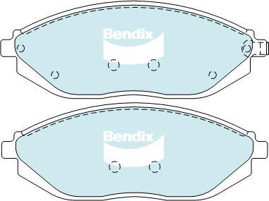 Bendix-AU DB2208 GCT - Тормозные колодки, дисковые, комплект autosila-amz.com