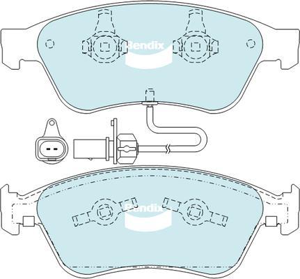 Bendix-AU DB2202 EURO+ - Тормозные колодки, дисковые, комплект autosila-amz.com