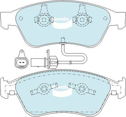 Bendix-AU DB2202 GCT - Тормозные колодки, дисковые, комплект autosila-amz.com