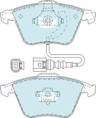 Bendix-AU DB2210 EURO+ - Тормозные колодки, дисковые, комплект autosila-amz.com